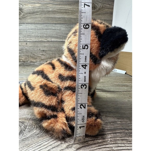 Russ Berrie Bengal Tiger Plush Rajah Orange Black Stuffed Animal Wild Cat Toy 7" - Picture 9 of 10